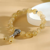 Natural Yellow Rutilated Quartz Bracelet - Wealth & Prosperity